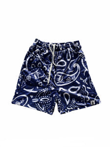 Royal Blue LS4E Paisley Shorts