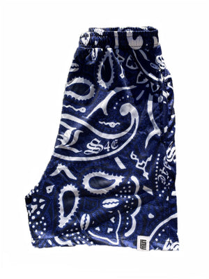 Royal Blue LS4E Paisley Shorts
