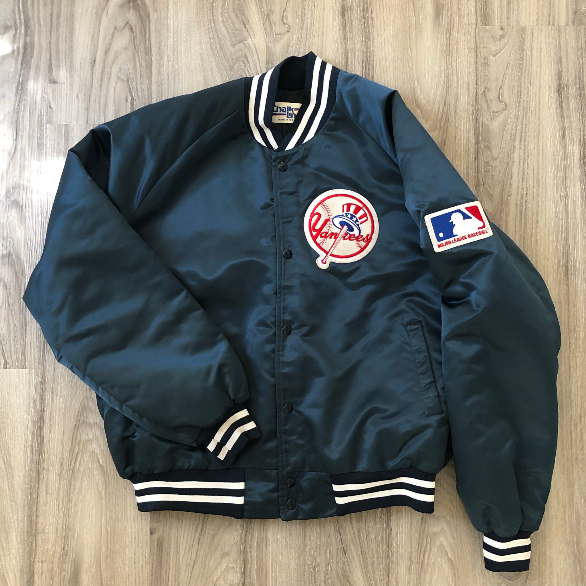 SOLD Vintage Chalk Line New York Yankees Baseball Jacket  Vintage jacket,  Baseball jacket, Embroidered denim jacket
